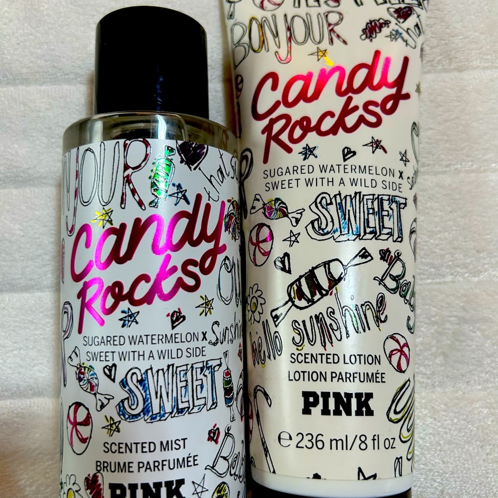 Retired Victoria Secret Candy Rocks SET—mist and lotion. New!